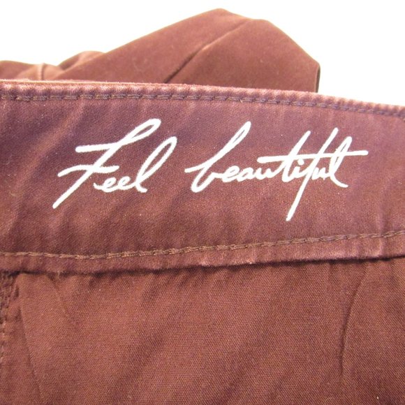 Wine Stretch Skinny Leg Jeans Zip Ankle Sz 4 R - Picture 11 of 13